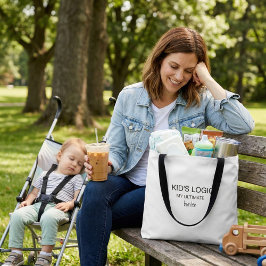 Modern typografi handväska rolig humor tygkasse