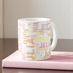 Modern Typografi Hennes Namn Kaffemugg