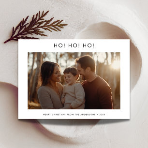 Modern typografi Ho Ho Ho Julfoto Julkort