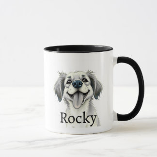 Modern typografi Husdjur Namn Mugg Med Foto