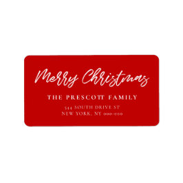 Modern typografi i God jul Adressetikett