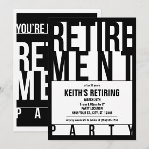 Modern typografi, inbjudningar från Pension-partie