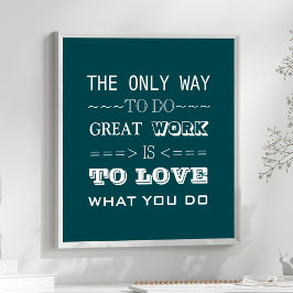 Modern typografi inspirerande citat poster