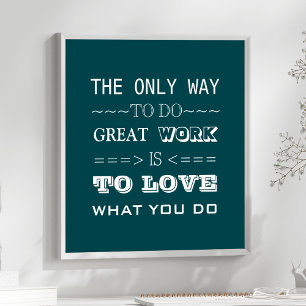 Modern typografi inspirerande citat poster