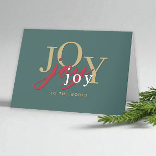 Modern typografi Joy till jul i världen Helgkort