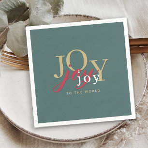 Modern typografi Joy till jul i världen Pappersservett