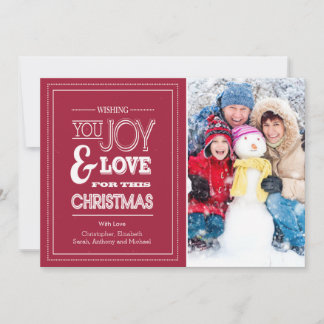 Modern typografi jul jul fotokort julkort