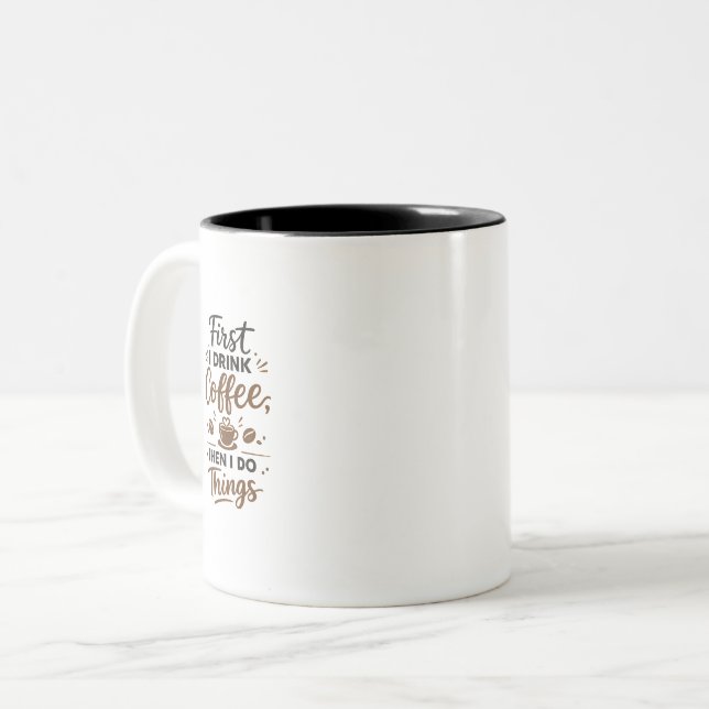 Modern typografi kaffekopp present (Framsida vänster)