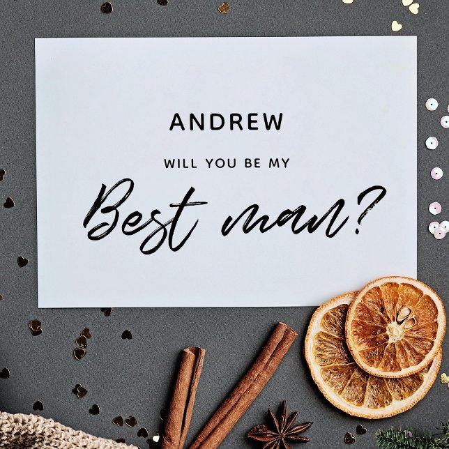 Modern typografi kommer du att vara min best man-k inbjudningar (Skapare uppladdad)