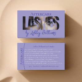 Modern typografi "LASHES by"-eftervård Visitkort