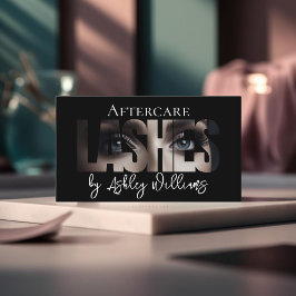 Modern typografi "LASHES by"-eftervård Visitkort