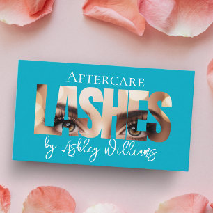 Modern typografi "LASHES by"-eftervård Visitkort