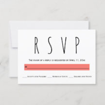 Modern typografi - levande korallkort - bröllop OS
