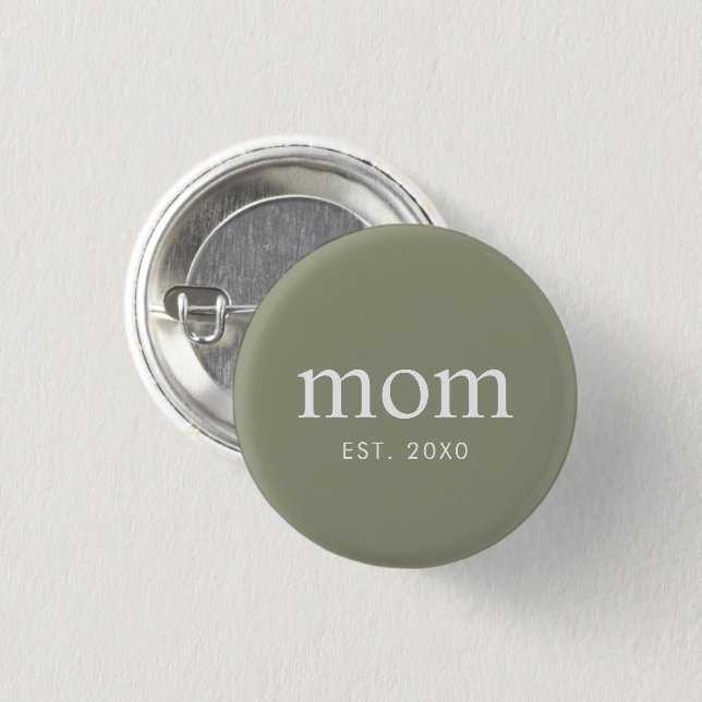 Modern typografi Mamma Grundad  Knapp (Framsida & baksida)
