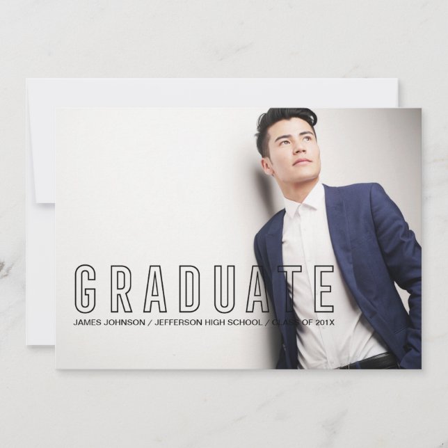Modern typografi Masculine Studenten Photo Meddelande (Framsida)
