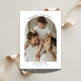 Modern typografi - merriest julfotfoto julkort