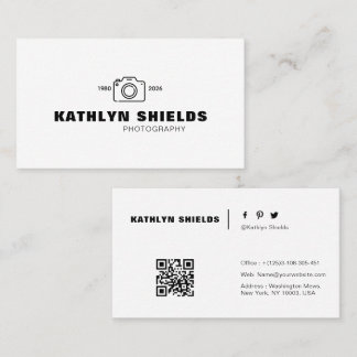 modern typografi minimalistisk fotograf visitkort