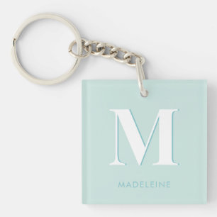 Modern typografi Mint Turcoise Monogram Initial