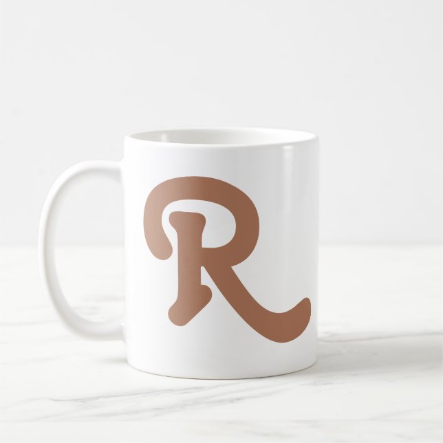 Modern typografi Monogram Kaffemugg (Vänster)