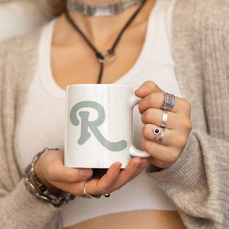 Modern typografi Monogram Kaffemugg