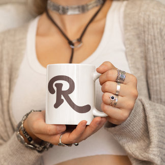 Modern typografi Monogram Kaffemugg