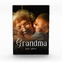 Modern typografi Mormor Personlig foto present