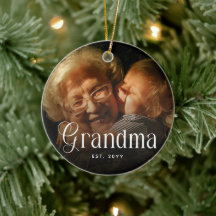 Modern Typografi Mormor Personlig Fotopresent