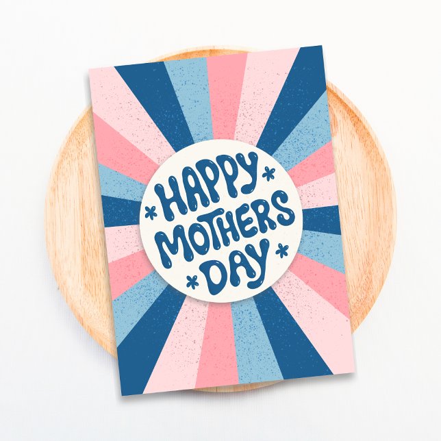 Modern typografi Mors dag Kort (The image shows a 4x6 inch Mother's Day Card. Choose size and personalize message before buying.)