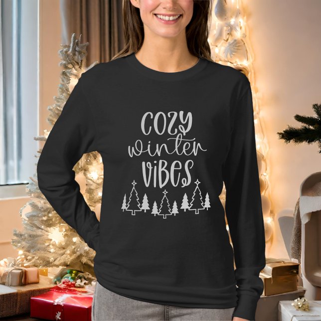 Modern typografi Mysiga vinter Vibes T Shirt (Skapare uppladdad)