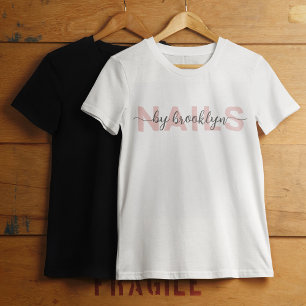 Modern typografi Nail Artist T Shirt