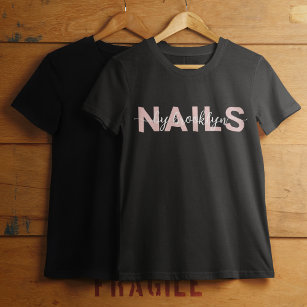 Modern typografi Nail Artist T Shirt