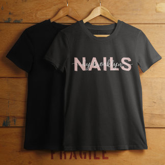 Modern typografi Nail Artist T Shirt
