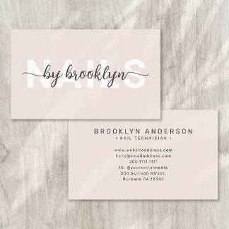 Modern typografi Nail Artist Visitkort