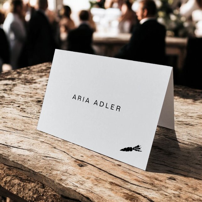 Modern typografi Namn Veggie Bröllop Place Bordsnummer (Modern Typography Name Veggie Wedding Place Cards)