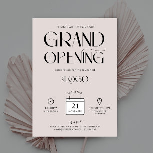 Modern typografi New Business Grand Open Event Inbjudningar