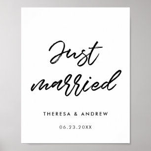 Modern typografi Ny gifta bröllop Poster