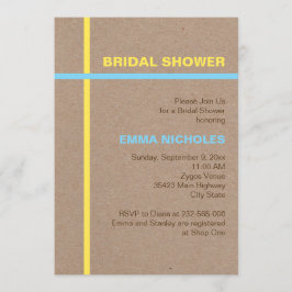 Modern typografi och rand-möhippa inbjudningar