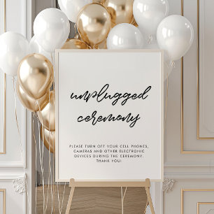 Modern typografi Opluggad ceremoni bröllop Poster