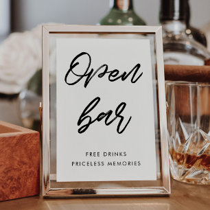 Modern typografi Öppna pub bröllop Poster