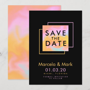 Modern typografi Orange Godis Spara datum-kort Kort