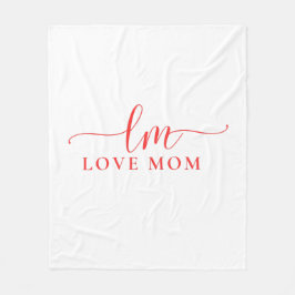 Modern typografi över kärlek Mamma Fleecefilt