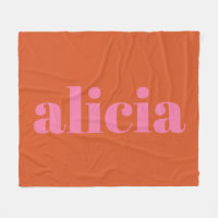 Modern Typografi Personlig Namn | Orange för Rosa 
