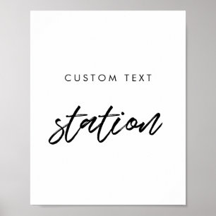 Modern typografi Personligt bröllp station Poster