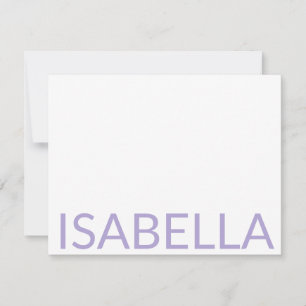 Modern typografi Personligt lavendelnamn Anteckningskort