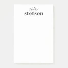 Modern typografi Personligt namn Post-it Block