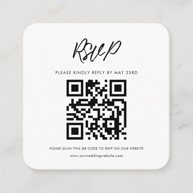 Modern typografi QR-OSA Tilläggskort (Framsida)