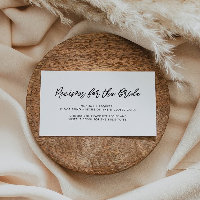 Modern typografi Receptförfrågningskort Tilläggskort (Skapare uppladdad)