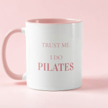 Modern typografi Roligt citat Rosa Pilates