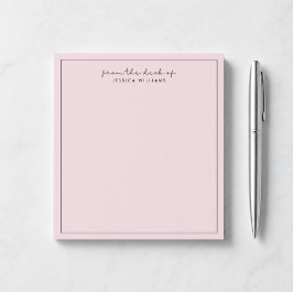 modern typografi, rosa 2 från skrivbordet anteckni anteckningsblock