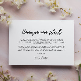 Modern typografi Smekmånad önskan Tilläggskort